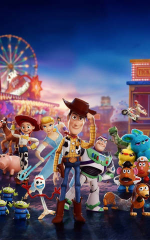 Ταπετσαρία με όλο το καστ του Toy Story 4 — Galaxy Tab Ταπετσαρία