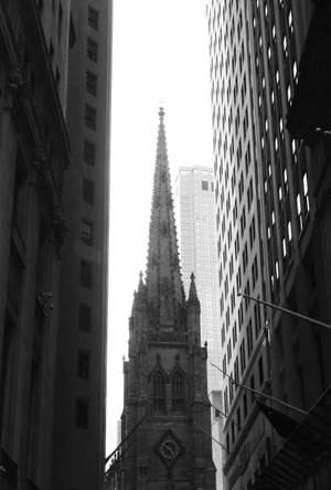 Trinity Church Νέα Υόρκη Ασπρόμαυρο — Xiaomi Pad 7S Pro 12.5 Ταπετσαρία