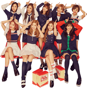 Twice Kpop Group Σχολική Στολή Concept