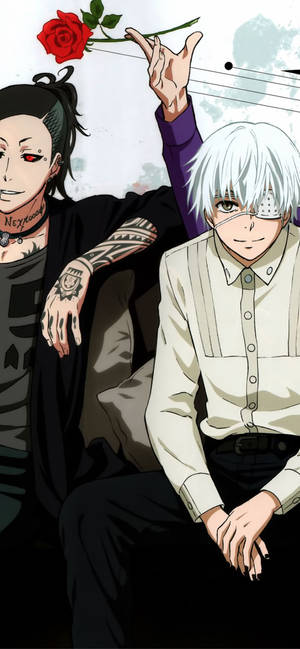 Uta και Ken Tokyo Ghoul iPhone — iPhone Xs Ταπετσαρία