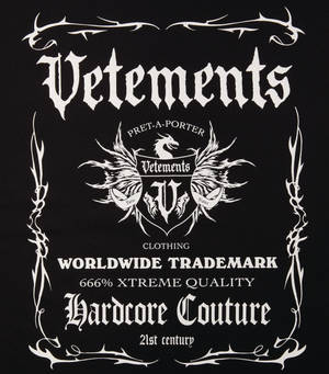 Vetements Μαύρη Ετικέτα Λογότυπο ταπετσαρία — Nubia Flip Ταπετσαρία