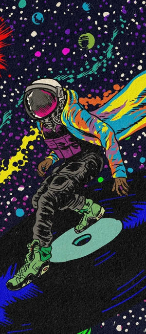Vibey Disco Spaceman — Galaxy Z Flip Ταπετσαρία