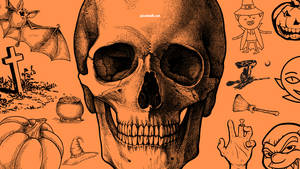 Vintage Halloween Κρανίο