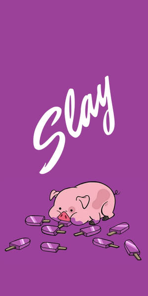 Waddles τρώει παγωτό — 18:9 Ταπετσαρία