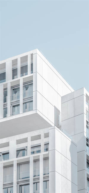 White iPhone Modern Building — iPhone 13 Mini Ταπετσαρία