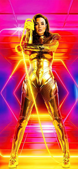 Ταπετσαρία Wonder Woman 1984 Ρετρό Χρυσή Πανοπλία — iPhone 18 Pro Ταπετσαρία