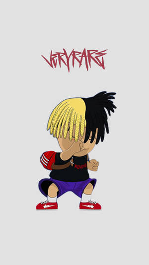 Ταπετσαρία Xxxtentacion anime με δίχρωμα μαλλιά — Xxxtentacion anime Ταπετσαρία