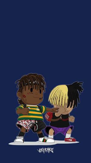 XXXTentacion και Juice Wrld Anime — Ανιμέ ζευγάρι GIF Ταπετσαρία