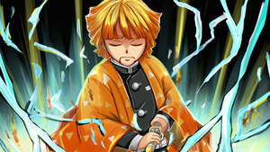 Zenitsu με Κλειστά Μάτια από το Demon Slayer