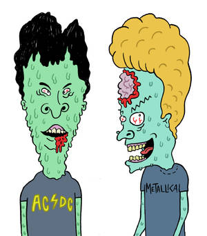 Ταπετσαρία Zombie Beavis και Butt Head — Nubia Flip Ταπετσαρία