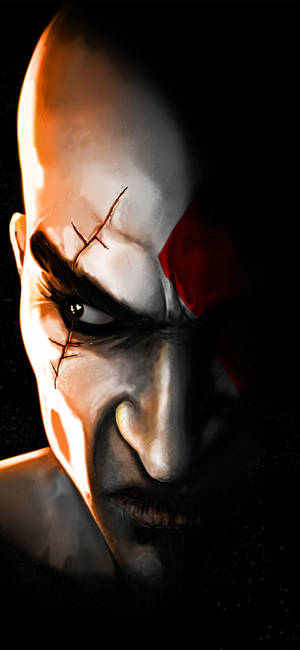 Ταπετσαρία άγριου Kratos από το παιχνίδι God Of War — iPhone 13 Ταπετσαρία