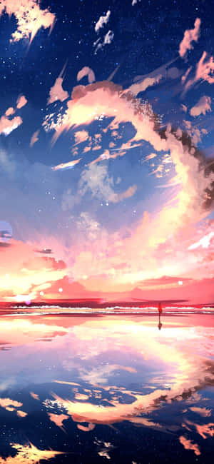 Anime Ηλιοβασίλεμα iPhone — Vivo X Ταπετσαρία