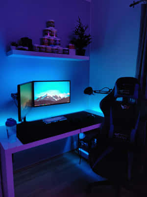 Ένα κομψό και ισχυρό setup gaming PC έτοιμο για όλες τις ανάγκες σου στο gaming. — Galaxy Z TriFold Ταπετσαρία