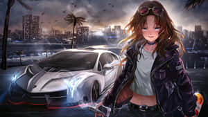 Φόντο Anime αυτοκινήτου — Anime αυτοκίνητο Ταπετσαρία