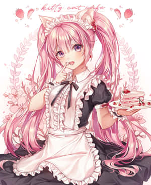 Ροζ Anime Αισθητικές εικόνες — Pixel Fold Ταπετσαρία
