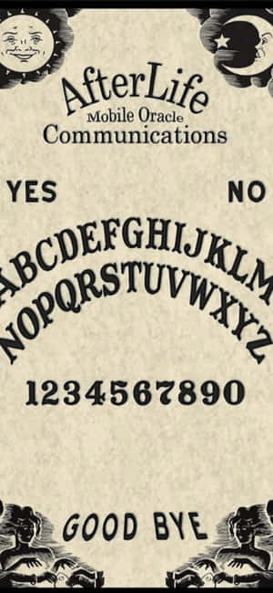 Ένας vintage πίνακας Ouija σε μια μυστικιστική ξύλινη επιφάνεια. — CMF Phone Ταπετσαρία