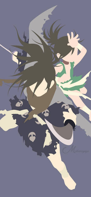 Μινιμαλιστική ταπετσαρία fan art με Hyakkimaru και Dororo — iPhone 17 Pro Max Ταπετσαρία