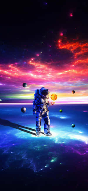 Astronaut Iphone — Galaxy S26 Ultra Ταπετσαρία