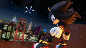 Έντονο Πορτρέτο του Shadow The Hedgehog Pfp — Αισθητικό καρτούν Ταπετσαρία
