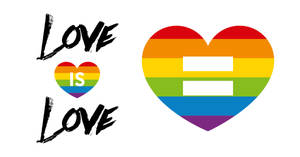 Ταπετσαρία Αγάπη Είναι Αγάπη Ίση LGBTQ Καρδιά — Αγάπη Καρδιά Ταπετσαρία