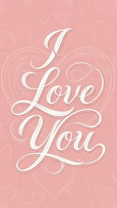 Κομψή ταπετσαρία αγάπης με καλλιγραφικό I Love You. — Σ' αγαπώ Ταπετσαρία