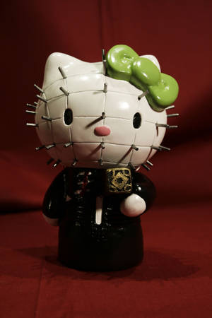 Ταπετσαρία Hello Kitty Halloween με αγκαθωτό πρόσωπο — Hello Kitty Χαλοουίν Ταπετσαρία