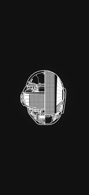 Ταπετσαρία Daft Punk με εσωτερική όψη κρανών συγχωνευμένα. — iPhone Xs Max Ταπετσαρία