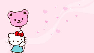 Αισθητική Hello Kitty με Αρκουδάκι Μπαλόνι — Hello kitty αισθητική Ταπετσαρία