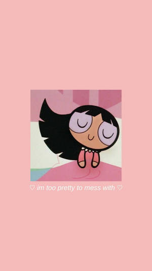 Αισθητικό Κινούμενο Σχέδιο Όμορφη Powerpuff Buttercup — Αισθητικό καρτούν Ταπετσαρία