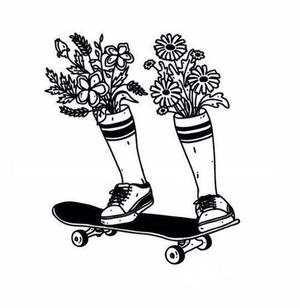 Ταπετσαρία αισθητικό σκίτσο skater boy — Galaxy Z Flip7 FE Ταπετσαρία
