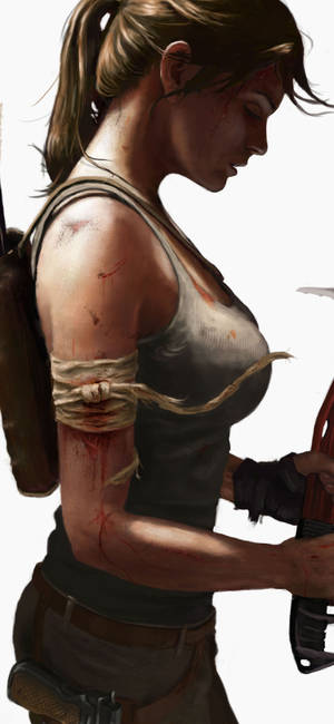 Lara Croft iPhone — Γαλαξίας A Ταπετσαρία