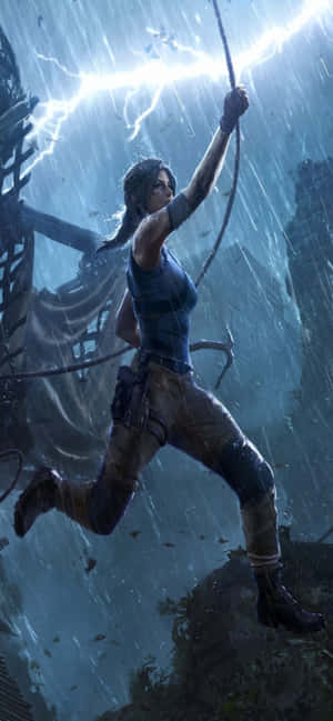 Φόντο iPhone Xs Max Rise Of The Tomb Raider — iPhone Xs Ταπετσαρία