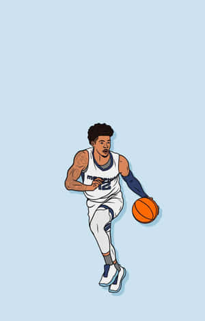 Αμερικανός Αθλητής Μπάσκετ Tyus Jones Κινούμενο Σχέδιο — Galaxy Tab A9+ Ταπετσαρία
