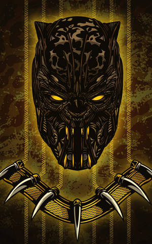 Ανατριχιαστικός Χρυσός Ιαγουάρος Killmonger Ταπετσαρία — Honor Pad Ταπετσαρία