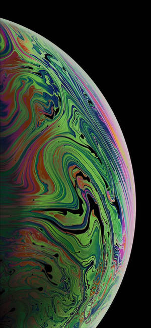 Ταπετσαρία iPhone XR με μαρμάρινη πράσινη αφηρημένη μισή φούσκα — iPhone Xr Ταπετσαρία