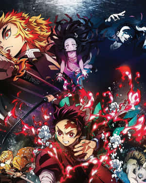 Αξιολάτρευτη Αφίσα Ταινίας Demon Slayer Mugen Train — Cool Demon Slayer Ταπετσαρία