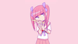 Αξιολάτρευτο Ροζ Kawaii Φόντο — Ροζ Kawaii Ταπετσαρία