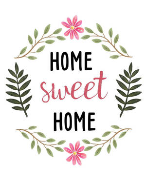 Ταπετσαρία Απλού Λογότυπου Home Sweet Home — 4:5 Ταπετσαρία