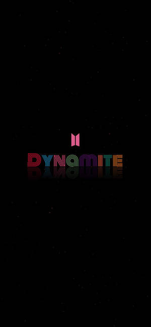 Απλό Μαύρο Λογότυπο Dynamite των BTS — iPhone 15 Ταπετσαρία