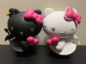 Ασπρόμαυρη ταπετσαρία Hello Kitty Απόκριες — Hello Kitty Χαλοουίν Ταπετσαρία