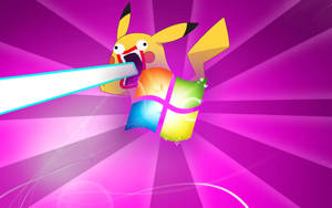 Ταπετσαρία Αστείο Anime Windows Pikachu — Χάριτωμένο anime προφίλ Ταπετσαρία