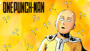 Wallpaper με τον αστείο Anime Saitama από το One Punch Man — Αστείο Anime Ταπετσαρία