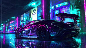 Ταπετσαρία αυτοκινήτου 4k McLaren retro wave