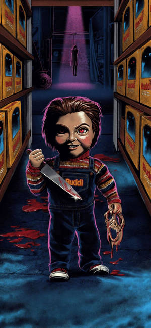 Ταπετσαρία αφίσας Chucky Child's Play 2019 — iPhone 13 Mini Ταπετσαρία