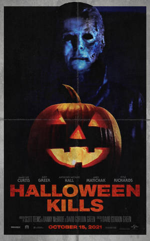 Ταπετσαρία αφίσας Halloween Kills καμένης μάσκας — Honor Pad Ταπετσαρία