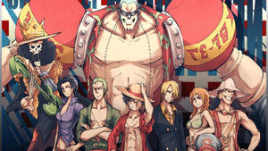Αφίσα Επιφάνειας Εργασίας One Piece με Χαρακτήρες — Ένα κομμάτι επιφάνεια εργασίας Ταπετσαρία