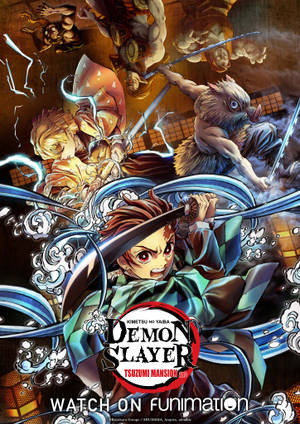 Ταπετσαρία αφίσας με το λογότυπο του Supernatural Demon Slayer — OnePlus Pad 3 Pro Ταπετσαρία