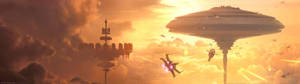 Διπλή οθόνη star wars battlefront bespin ταπετσαρία. — 32:9 Ταπετσαρία