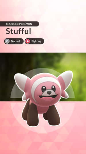 Γοητευτικό Stufful, το Διπλού Τύπου Πόκεμον — Pokemon Τηλέφωνο Ταπετσαρία
