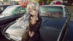 Φόντο αυτοκινήτου anime — Anime αυτοκίνητο Ταπετσαρία